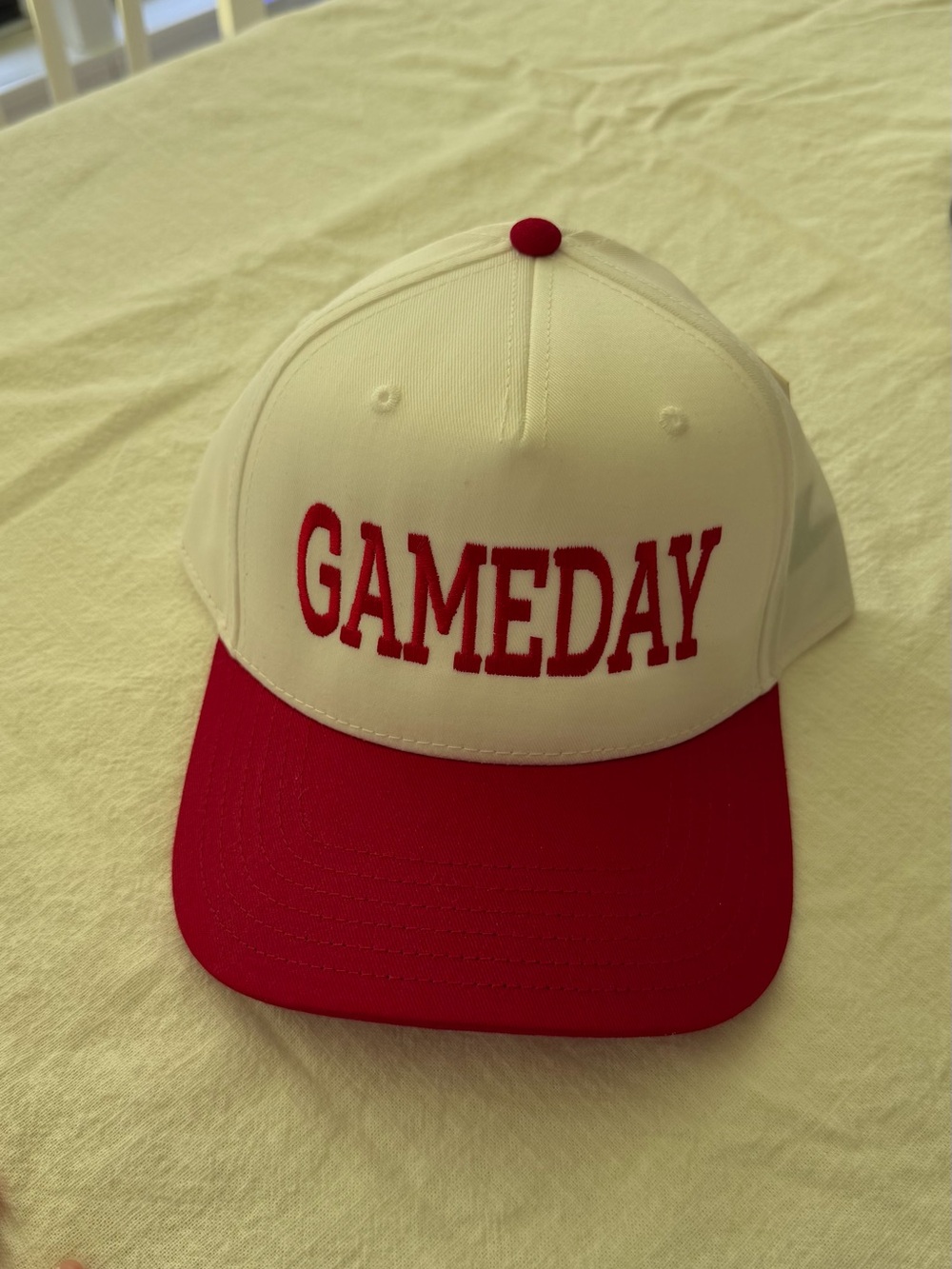 GAMEDAY Red and Cream Trucker Hat